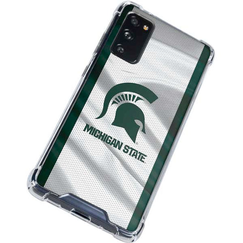 Michigan State University Spartans Jersey Galaxy S20 FE Clear Case